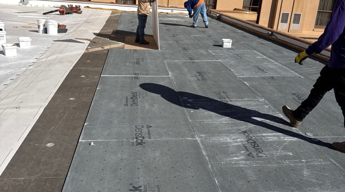cleaning the roof