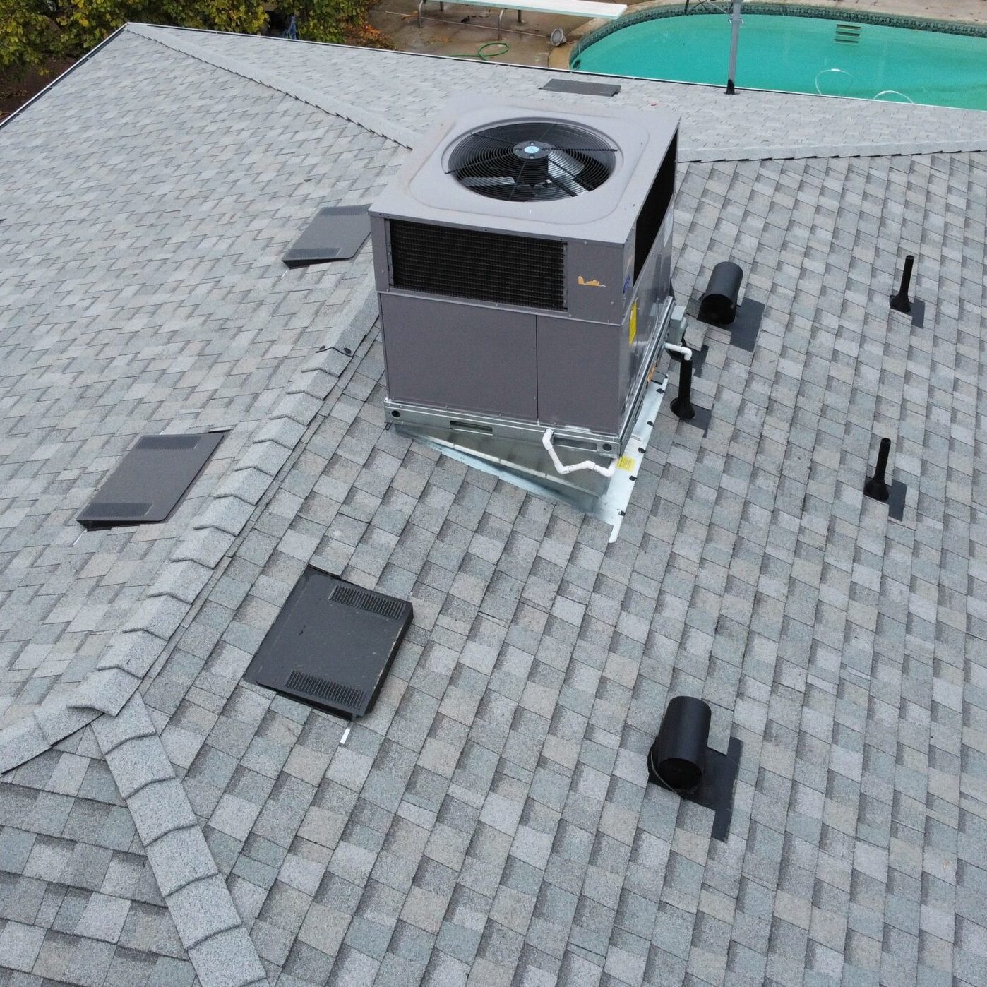 fixed the AC on the roof