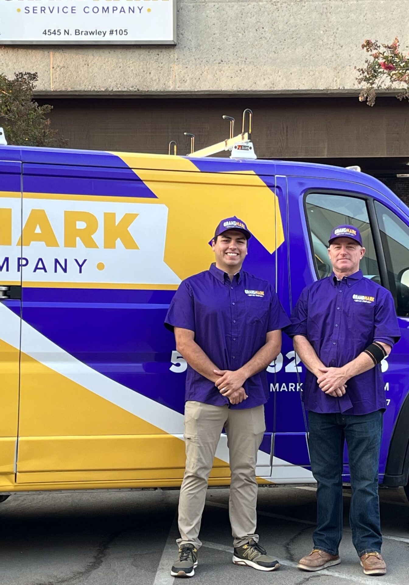 grandmark van with the crews