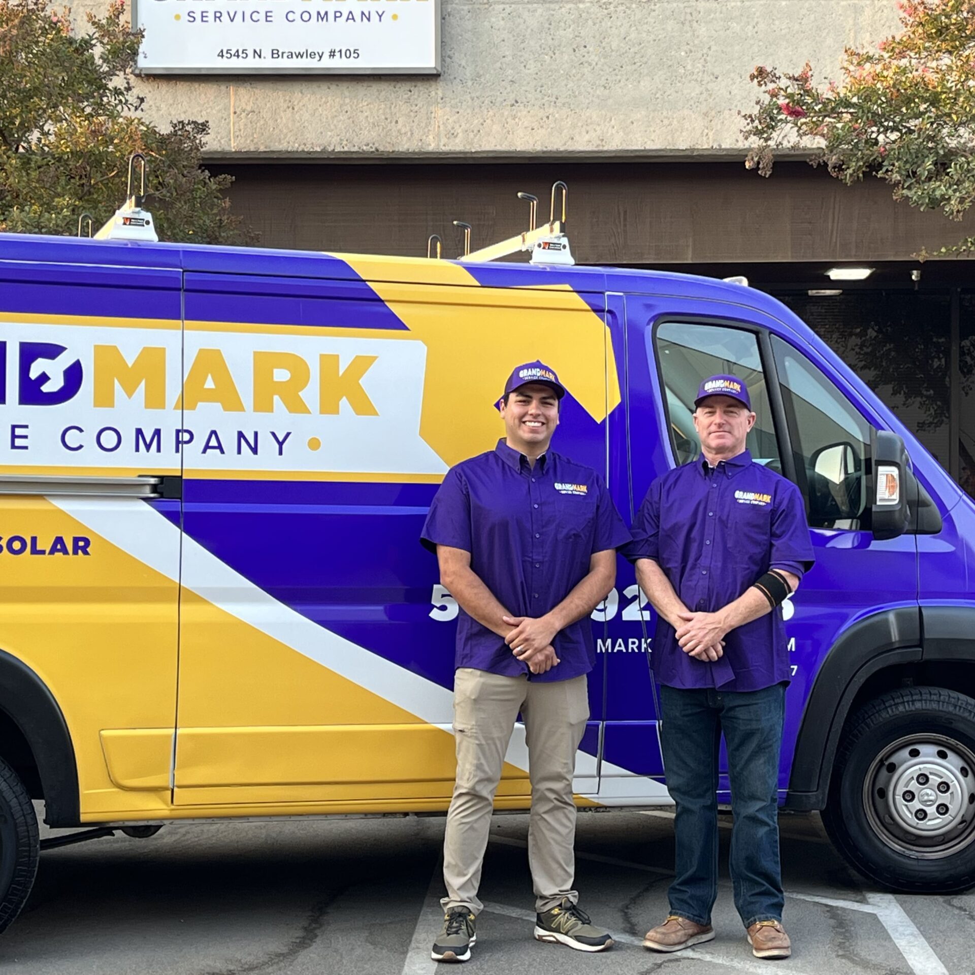 grandmark van with the crews