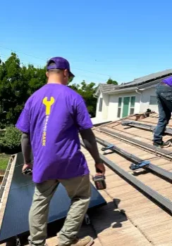 experienced roofers replacing flat roof