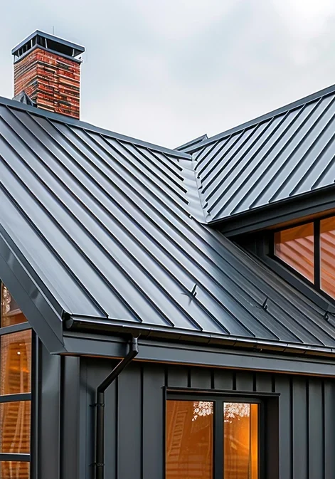 black metal roof